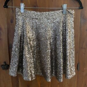 Gold  Sequence Mini Skirt
